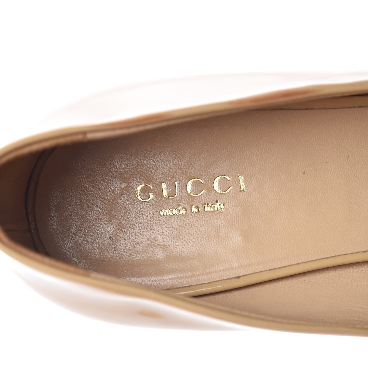 Gucci Vernice Crystal Horsebit Open Toe Espadrille Wedges 39 Beige 11 of 13