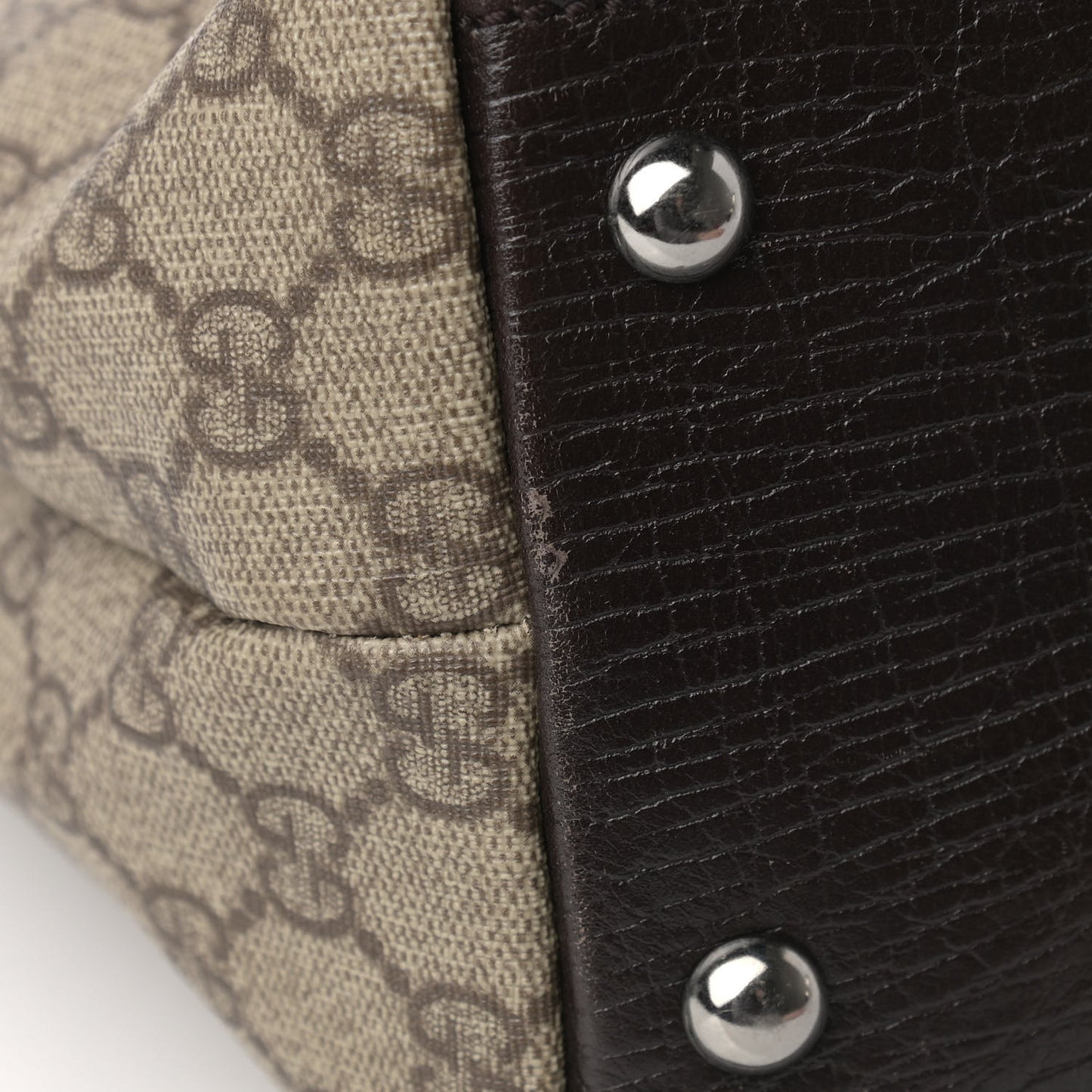 GG Plus Monogram Small Vertical Tote Dark Brown