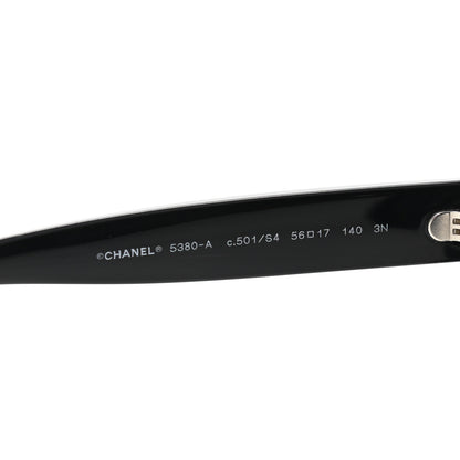 Chanel Acetate Polarized Square CC Sunglasses 5380 Black 5 of 7