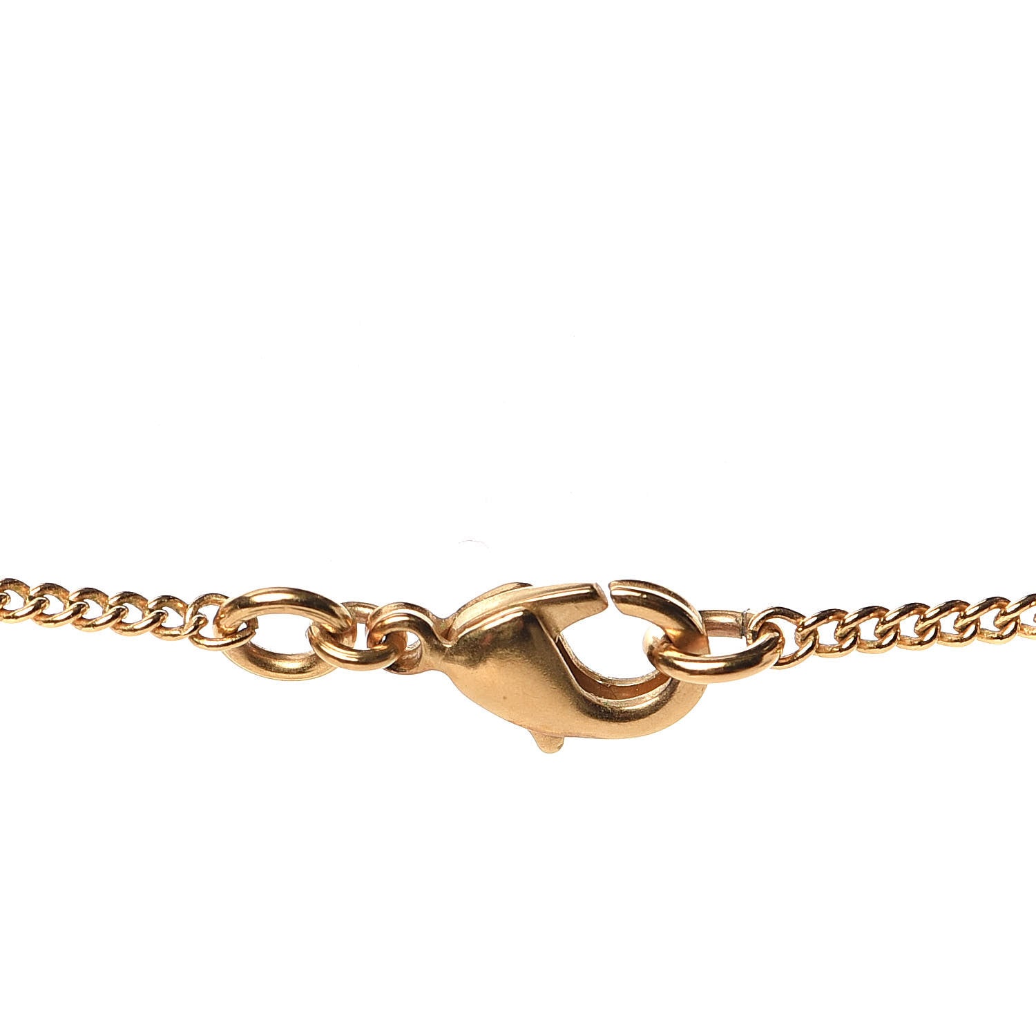 Chanel CC Necklace Matte Gold 4 of 5