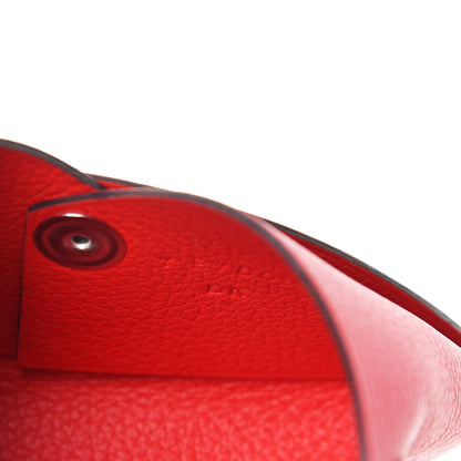 Hermes Evercolor Calvi Card Case Rouge De Coeur 7 of 10