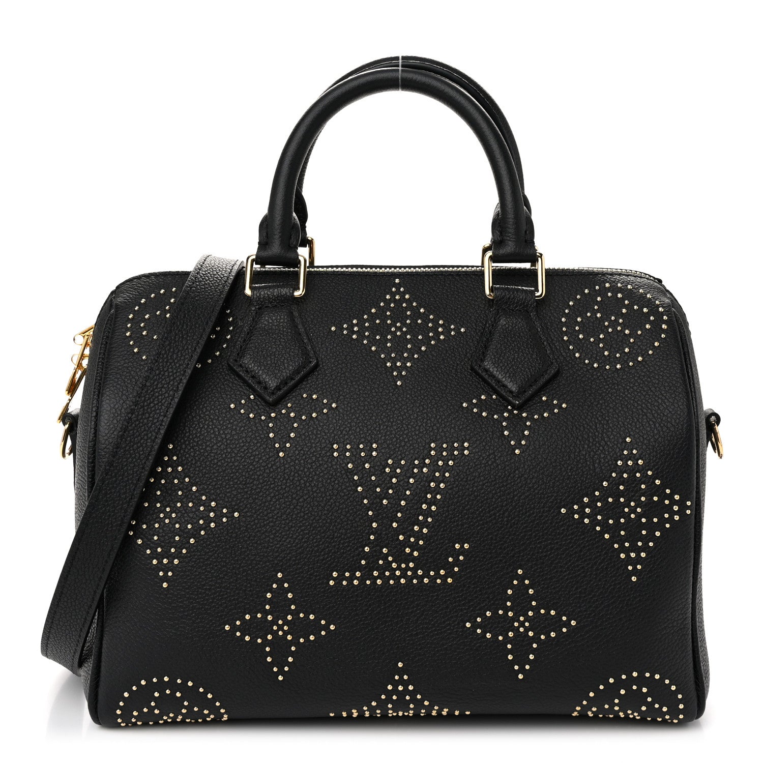 Louis Vuitton Empreinte Monogram Giant Studded Speedy Bandouliere 25 Black 1 of 9
