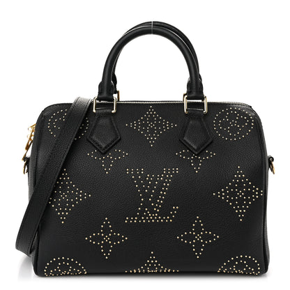 Louis Vuitton Empreinte Monogram Giant Studded Speedy Bandouliere 25 Black 1 of 9