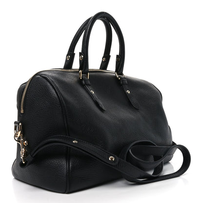 Versace Grained Calfskin Palazzo Duffle Bag Black 3 of 9
