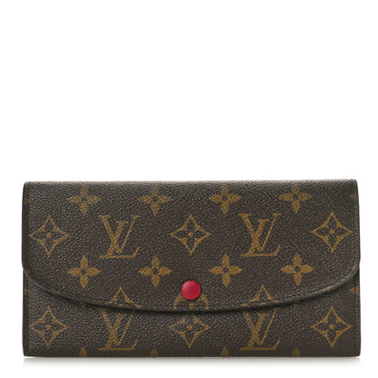 Louis Vuitton Monogram Emilie Wallet Fuchsia 1 of 8
