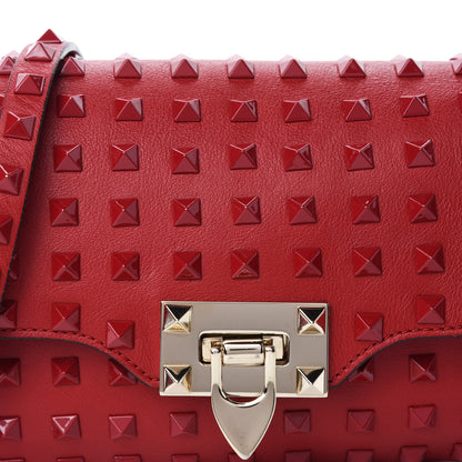 Valentino Garavani Vitello Monochrome Mini Rockstud All Over Flap Saddle Crossbody Bag Rosso Valentino 10 of 10