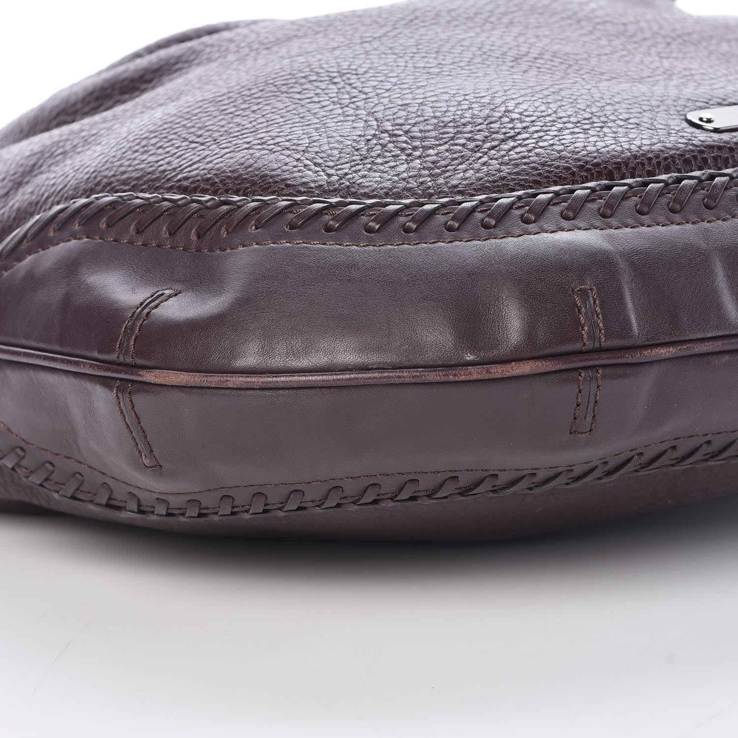 Burberry Grainy Calfskin Parade Tassel Hobo Dark Brown 7 of 8