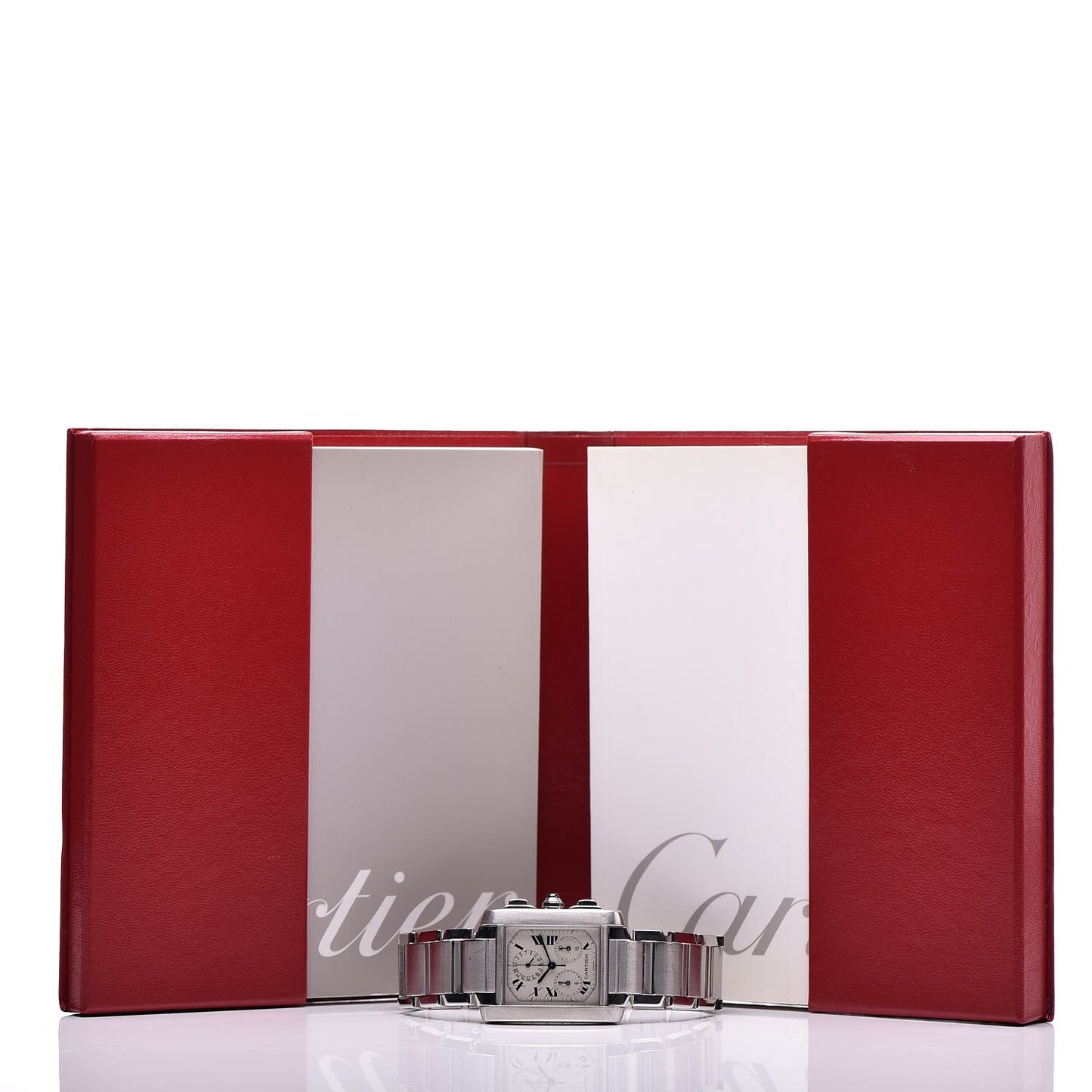 Stainless Steel 28mm Tank Francaise Chrono Reflex Quartz Watch