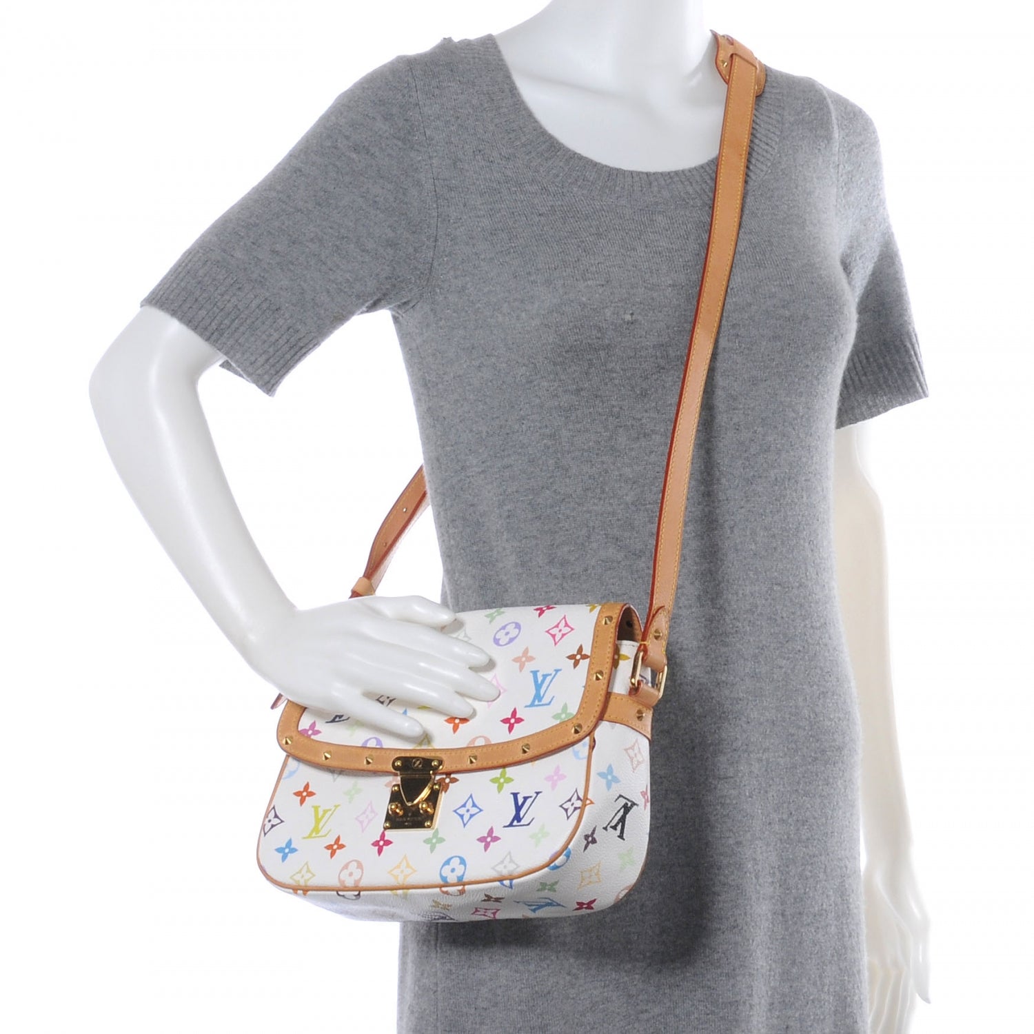 Louis Vuitton Monogram Multicolor Sologne White 2 of 8