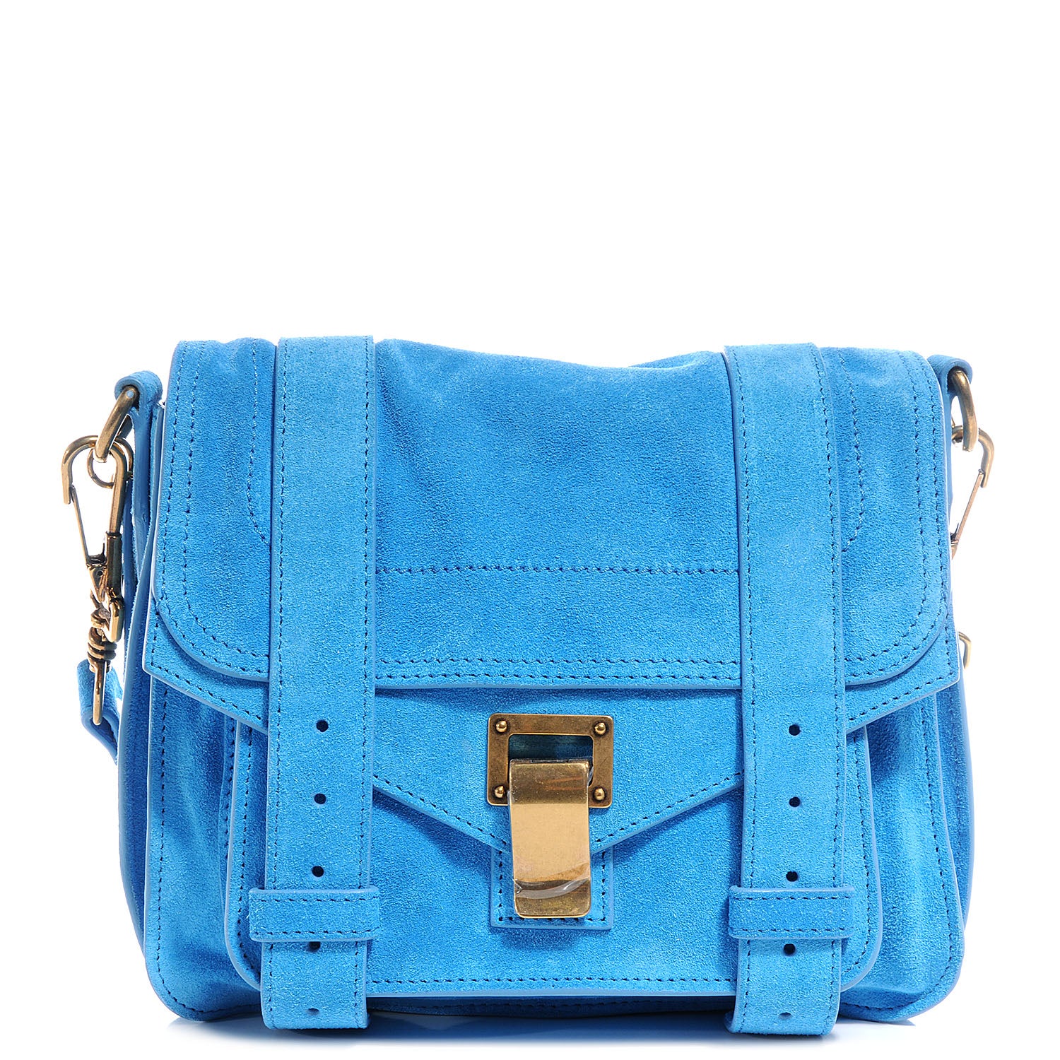 Proenza Schouler Suede PS1 Mini Pouch Messenger Bag Rip Tide 1 of 11