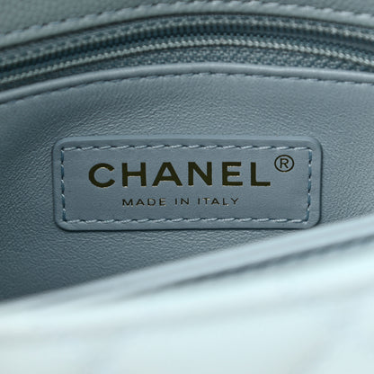 Chanel Caviar Quilted Mini Coco Handle Flap Light Blue 6 of 11