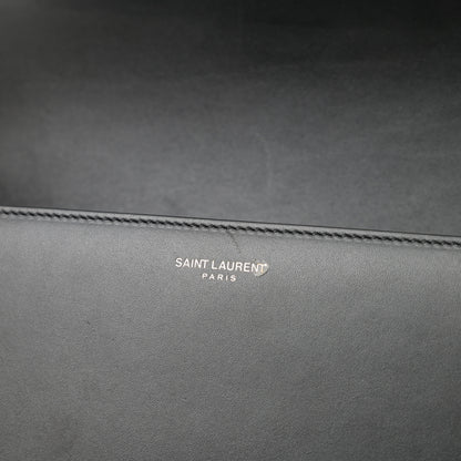 Saint Laurent Smooth Calfskin Medium Classic Monogram Universite Bag Black 15 of 19