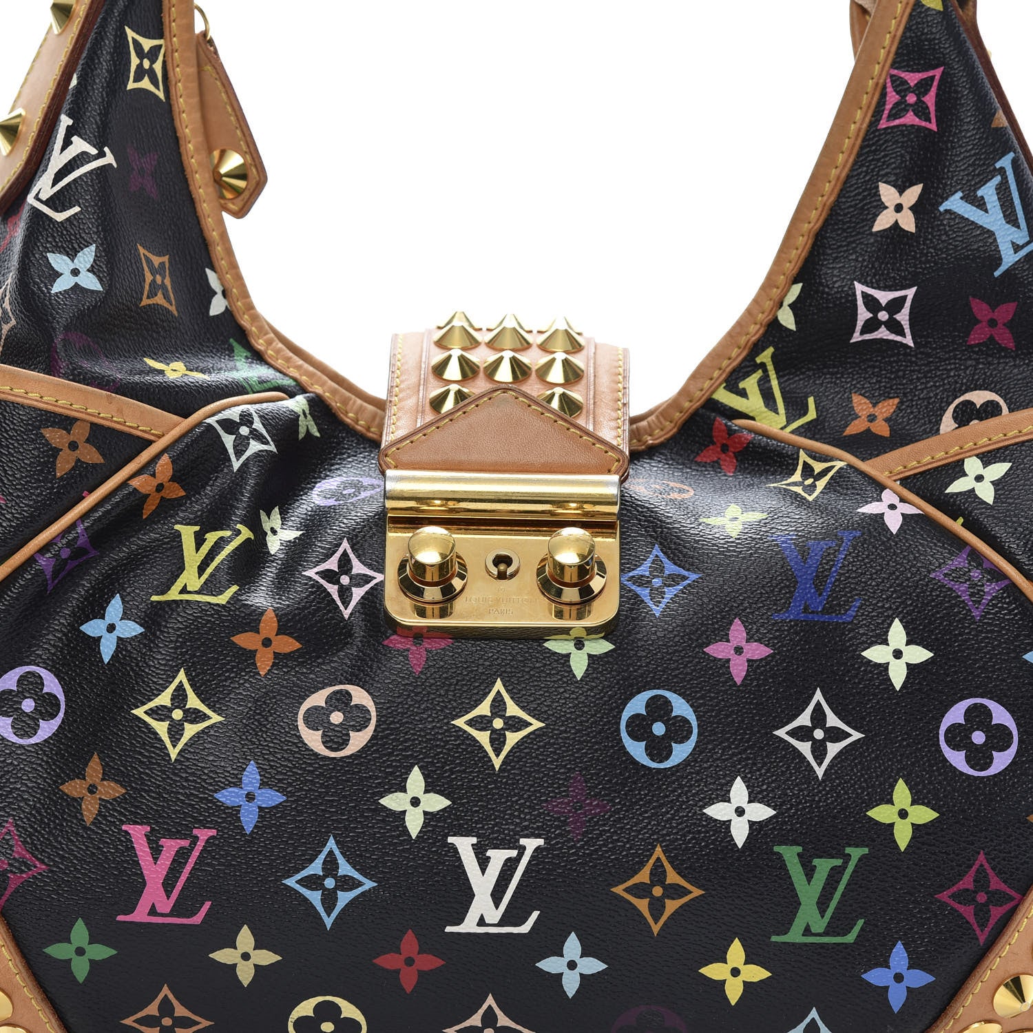 Louis Vuitton Monogram Multicolor Chrissie Black 10 of 14