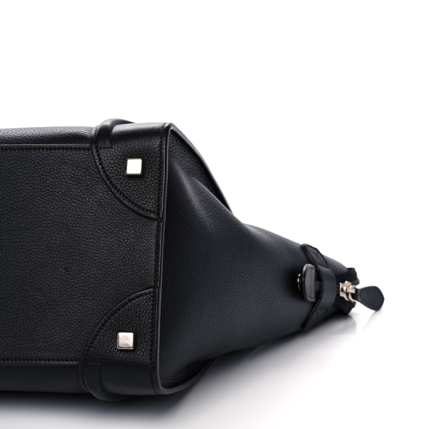 Celine Drummed Calfskin Mini Luggage Black 10 of 11