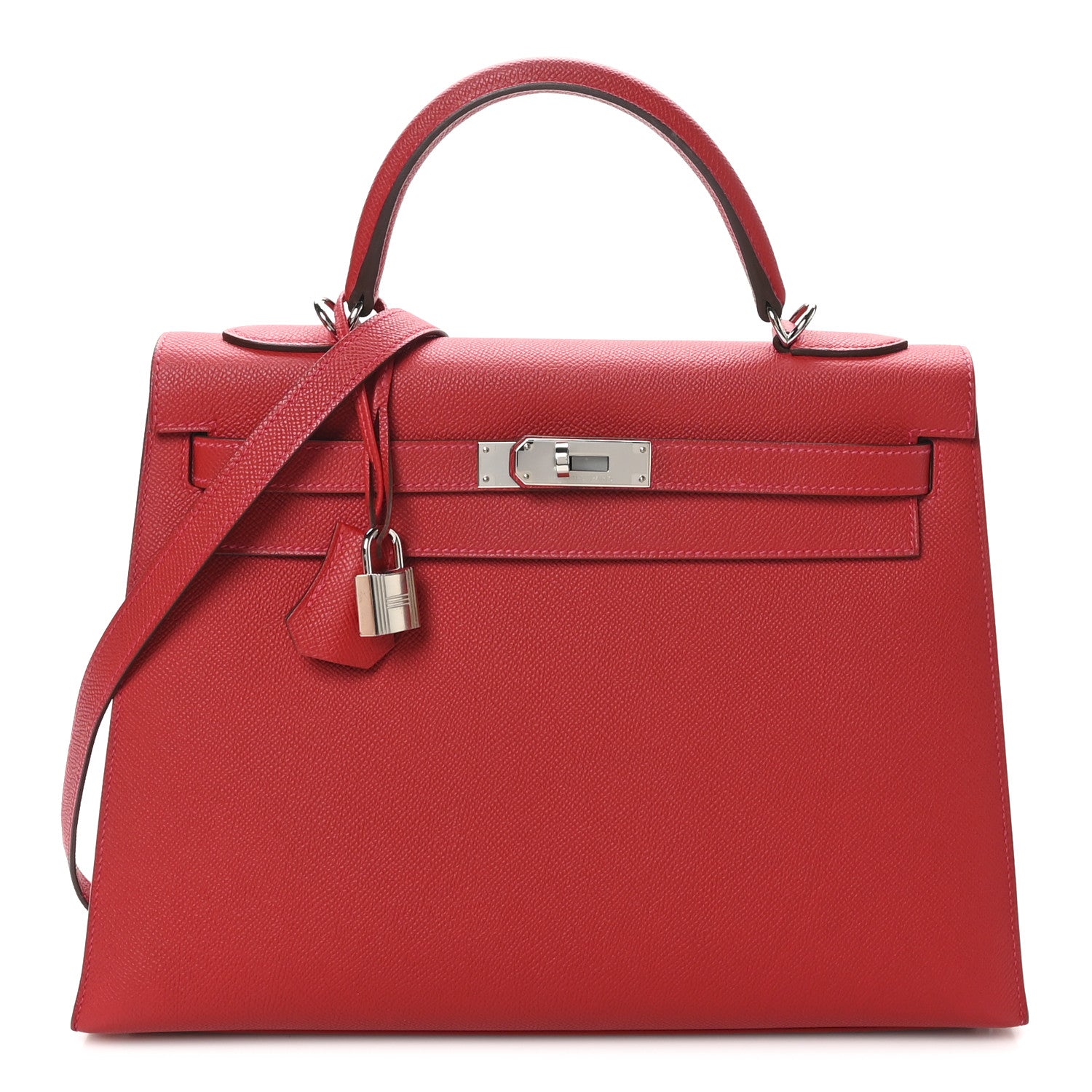 Hermes Epsom Kelly Sellier 32 Rouge Casaque 1 of 10