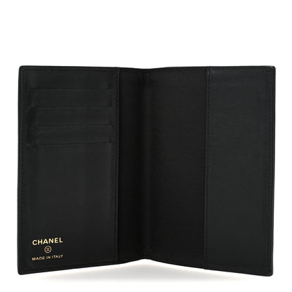 Chanel Grained Calfskin CC Passport Holder Wallet Black 5 of 11