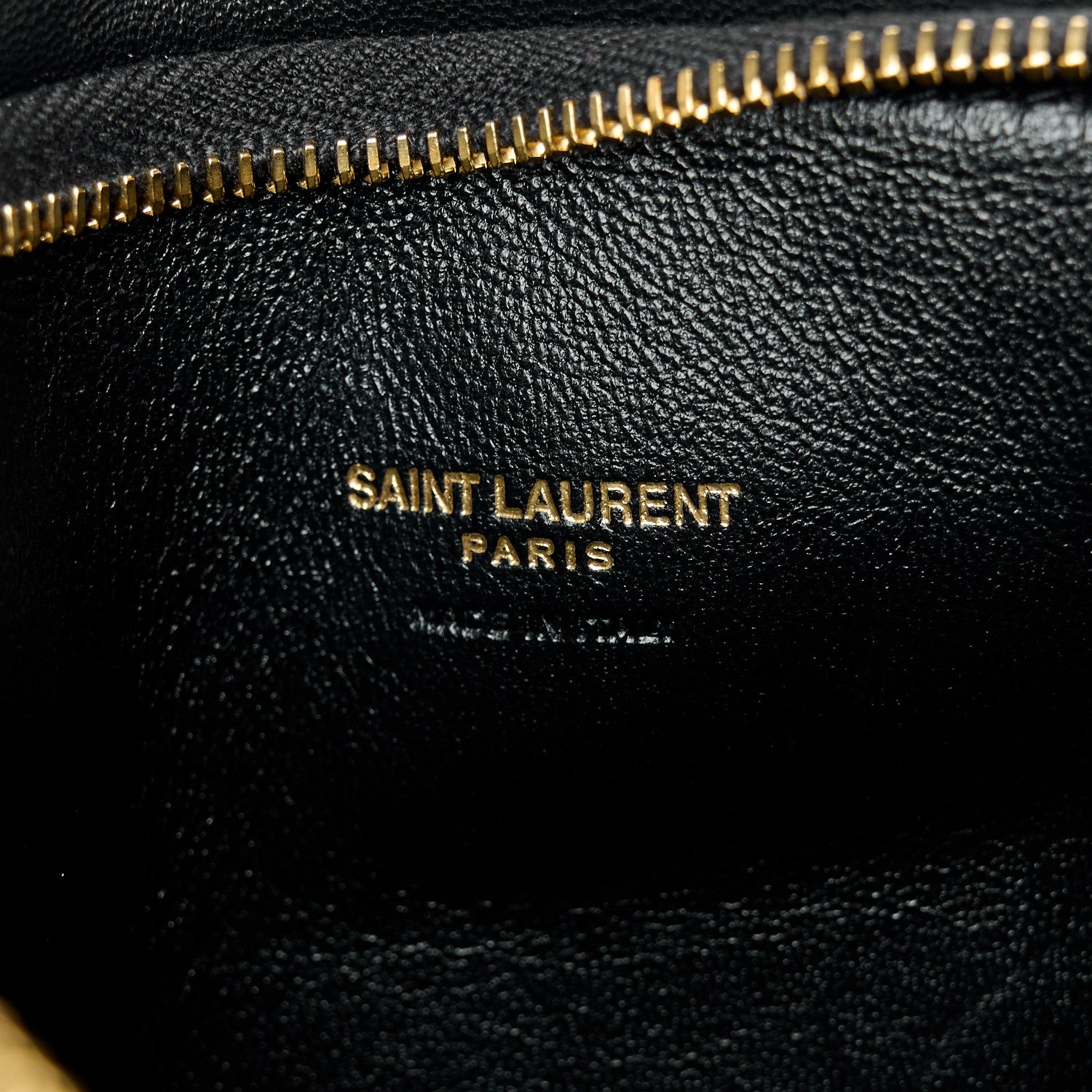 Saint Laurent Lambskin Small Calypso Pouch Black 6 of 8