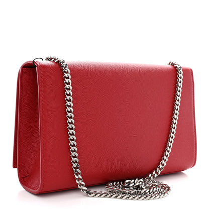 Saint Laurent Grain De Poudre Medium Classic Monogram Kate Tassel Satchel Rouge Eros 3 of 12