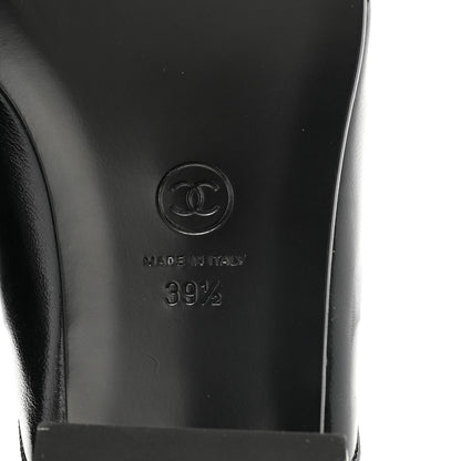 Chanel Shiny Calfskin Crystal CC Mules 39.5 Black 7 of 10