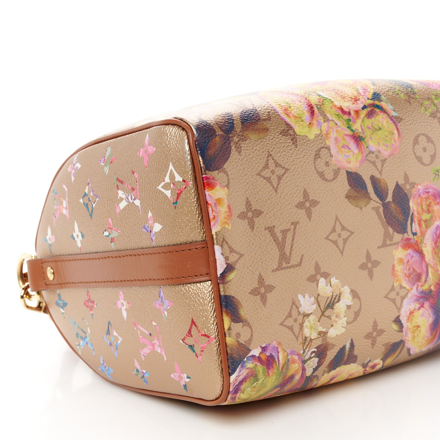 Louis Vuitton Metallic Monogram LV Garden Speedy Bandouliere 25 Gold 11 of 12