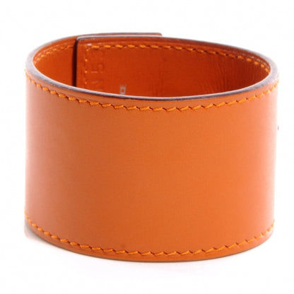 Hermes Chamonix Vegas Lock Wide Cuff Potiron Orange 4 of 6
