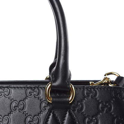 Gucci Soft Guccissima Signature Top Handle Tote Bag Black 12 of 14