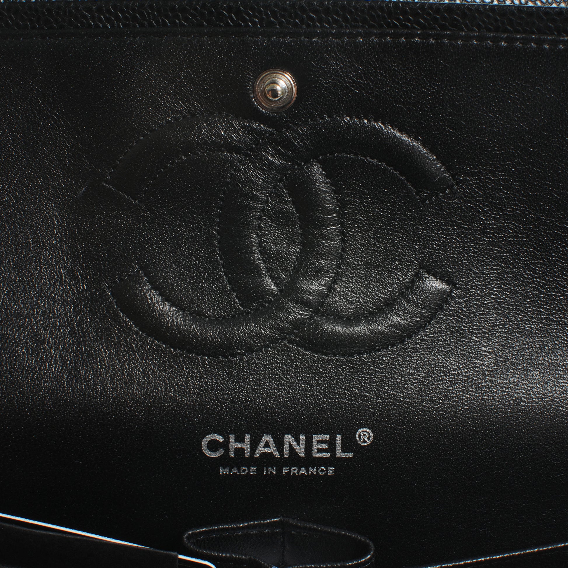Chanel Caviar Quilted Medium Double Flap Black 7 of 11