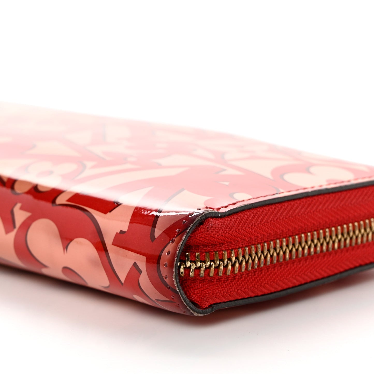 Patent Sweet Monogram Zippy Wallet Pomme D'Amour