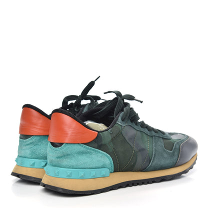 Valentino Garavani Nappa Suede Camouflage Mens Rockrunner Sneakers 42 Multicolor 4 of 11
