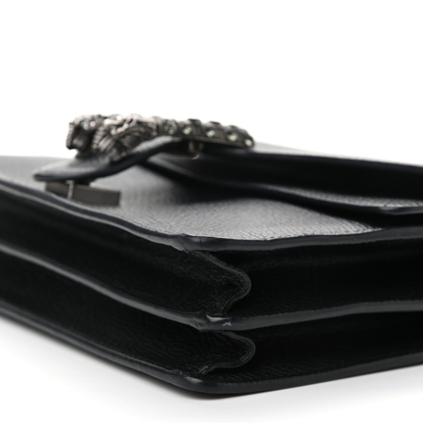 Pebbled Calfskin Small Dionysus Shoulder Bag Black