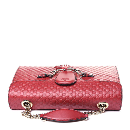 Gucci Microguccissima Medium Emily Chain Shoulder Bag Red 10 of 11