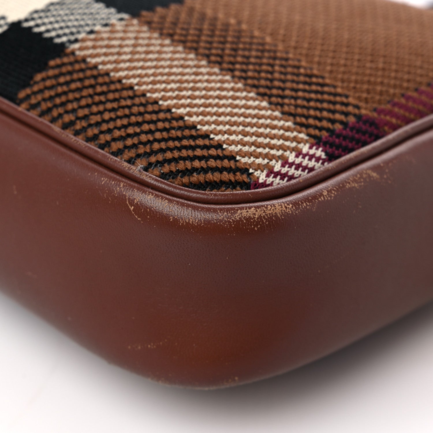 Burberry Calfskin Check Small Lola Camera Bag Dark Birch Brown 9 of 14