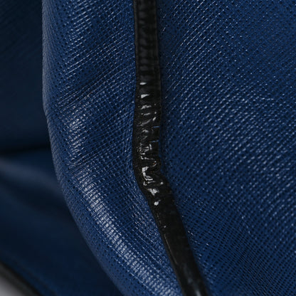 Prada Saffiano Soft Triple Pocket Tote Bluette 9 of 9