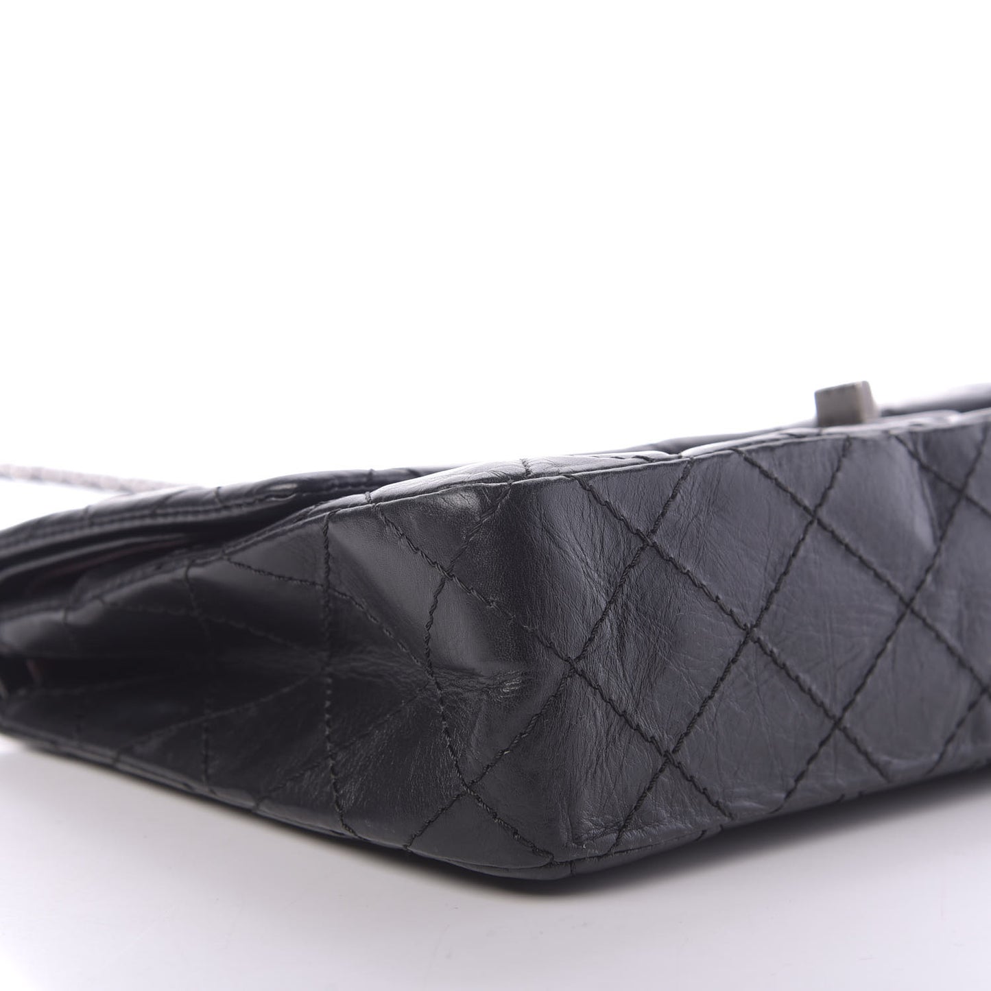 Aged Calfskin Quilted 2.55 Reissue 226 Flap Black