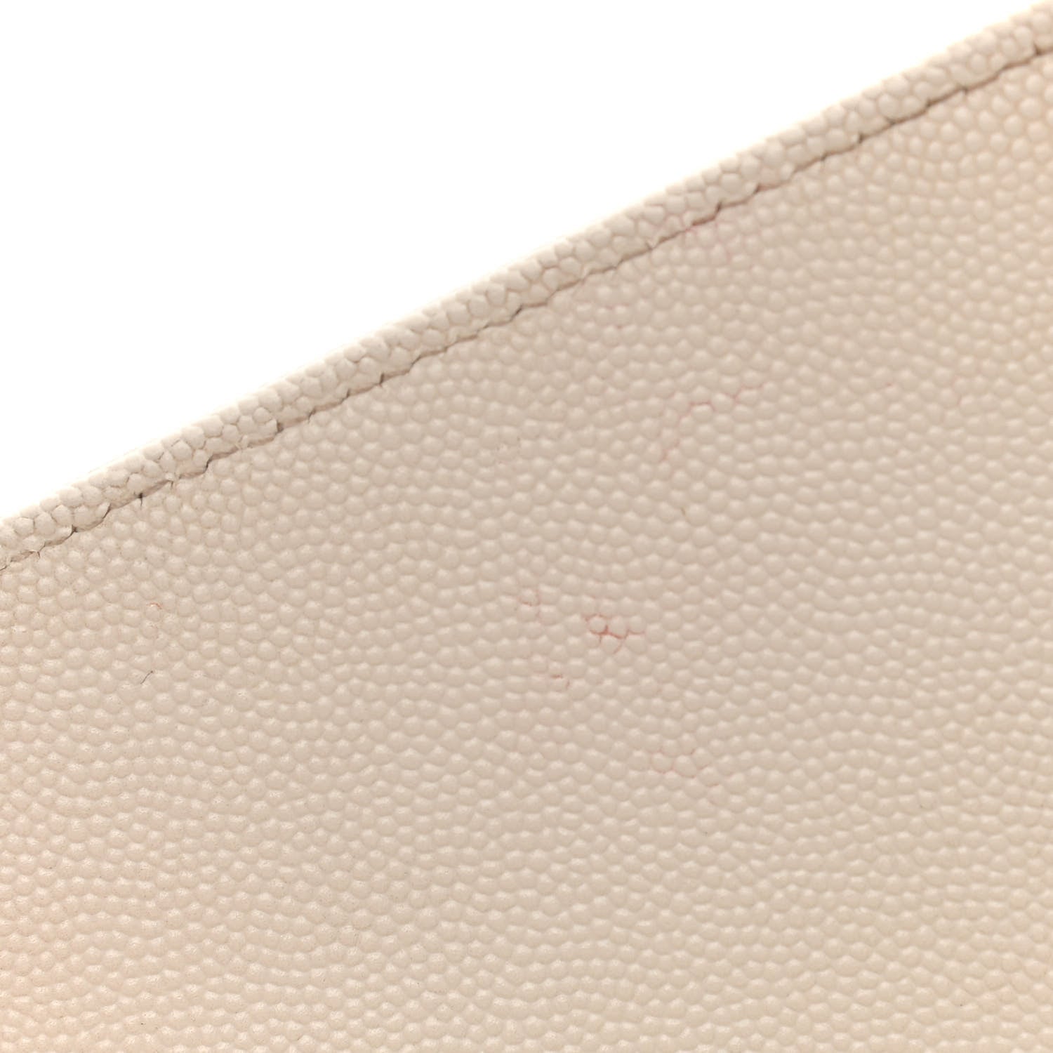 Saint Laurent Grain De Poudre Matelasse Chevron Monogram Chain Wallet White 12 of 16
