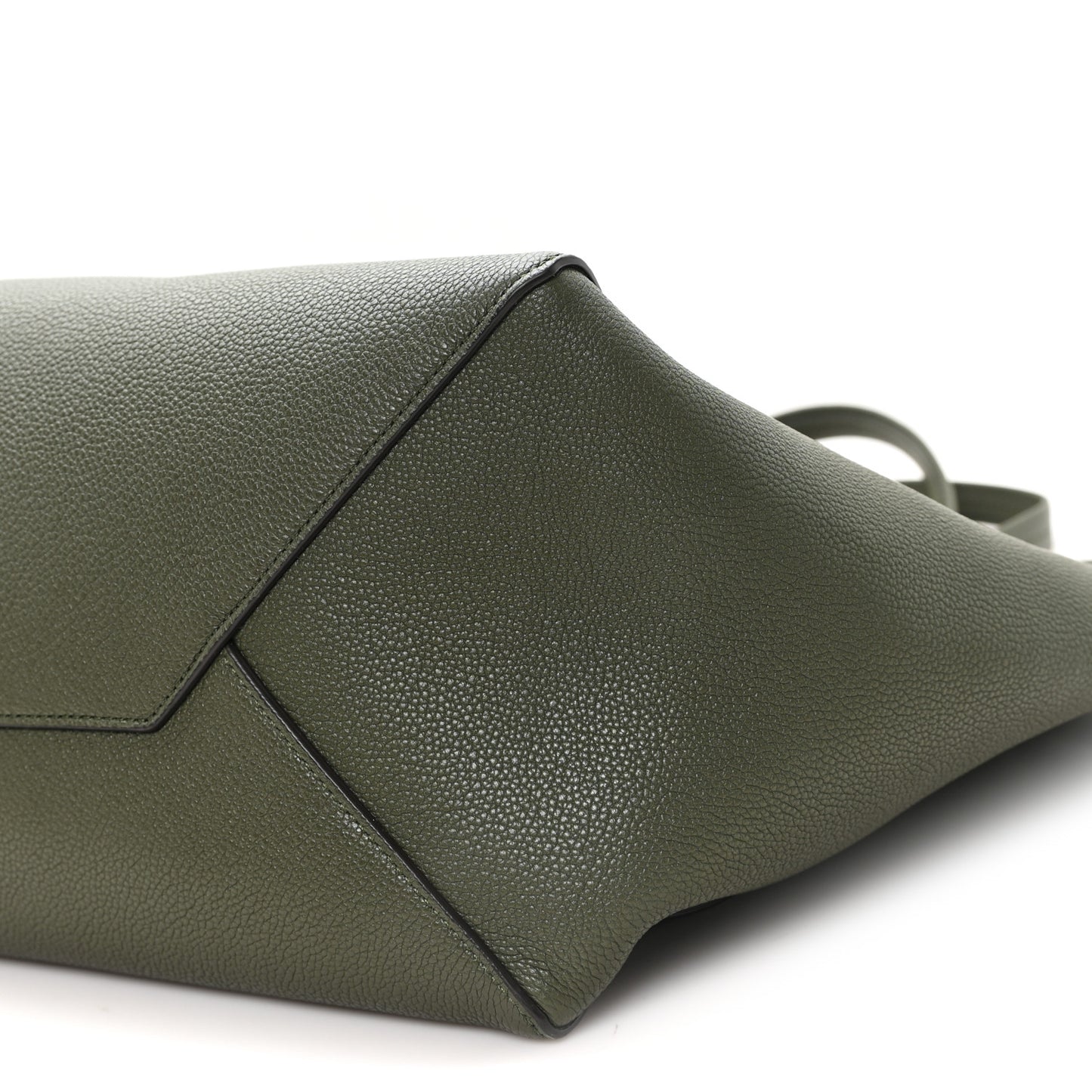 Soft Grained Calfskin Medium Cabas Phantom Dark Khaki