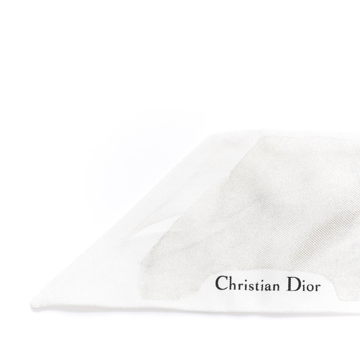 Christian Dior Silk Mitzah Scarf Off White 5 of 6