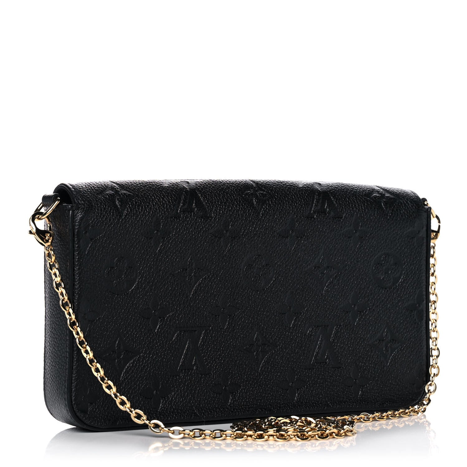 Louis Vuitton Empreinte Pochette Felicie Chain Wallet Black 3 of 10