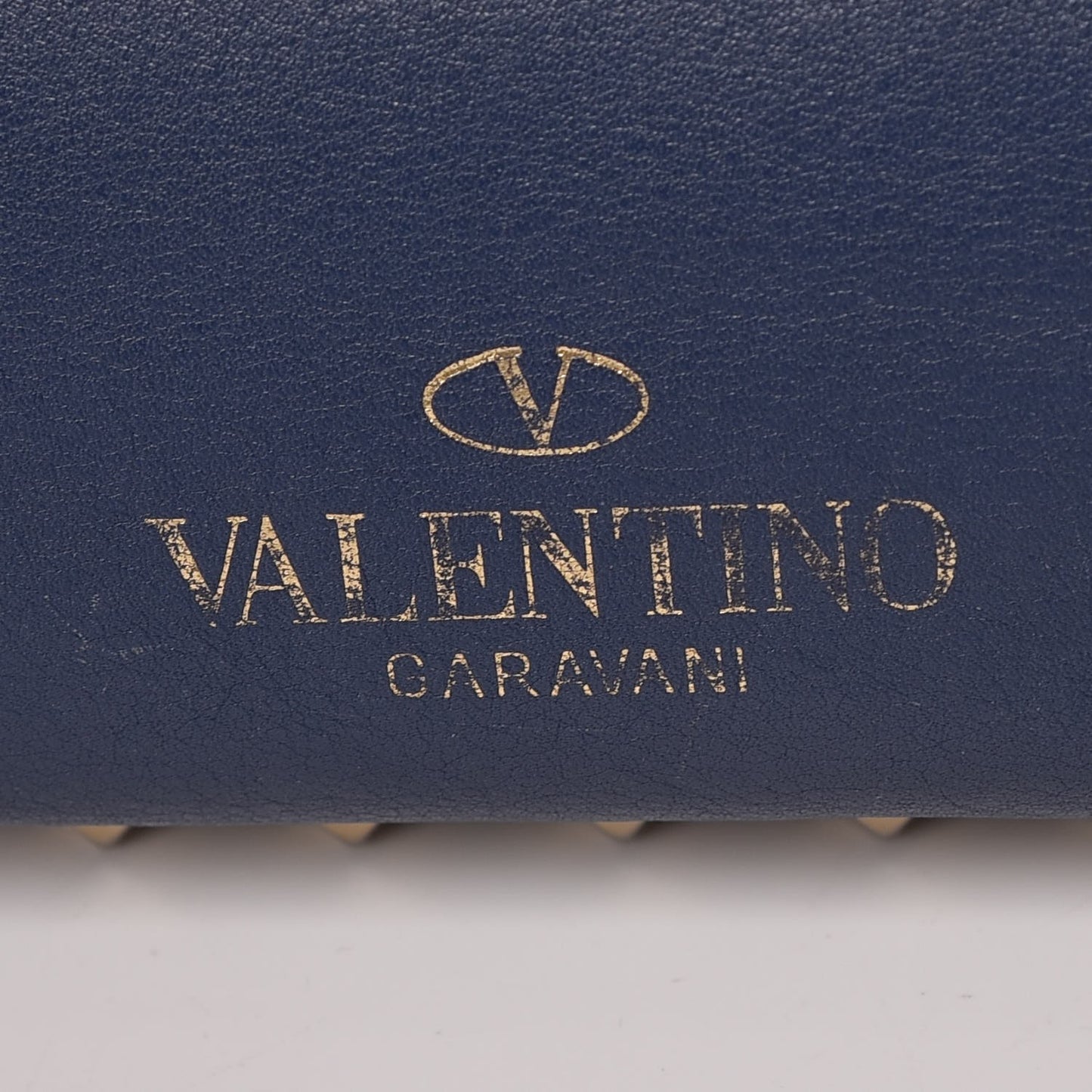 Vitello Medium Rockstud Tote Indigo