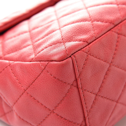 Chanel Washed Caviar Quilted Maxi Single Flap Fuchsia 9 of 13