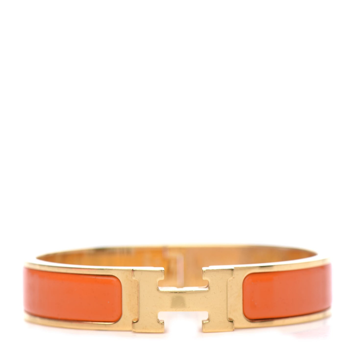 Enamel Narrow Clic Clac H Bracelet PM Orange