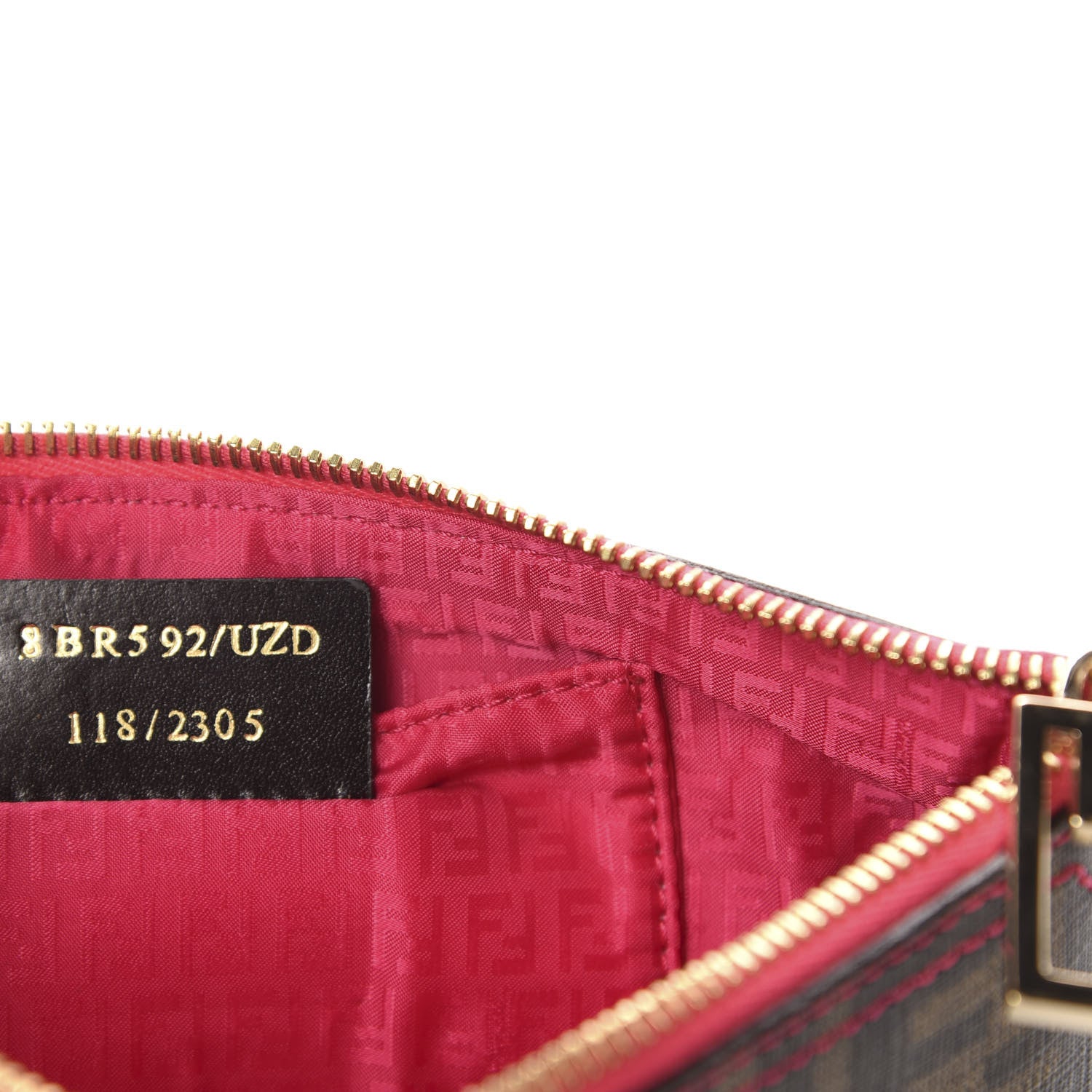 Fendi Zucca Spalmati Pochette Tobacco Fragola 9 of 10