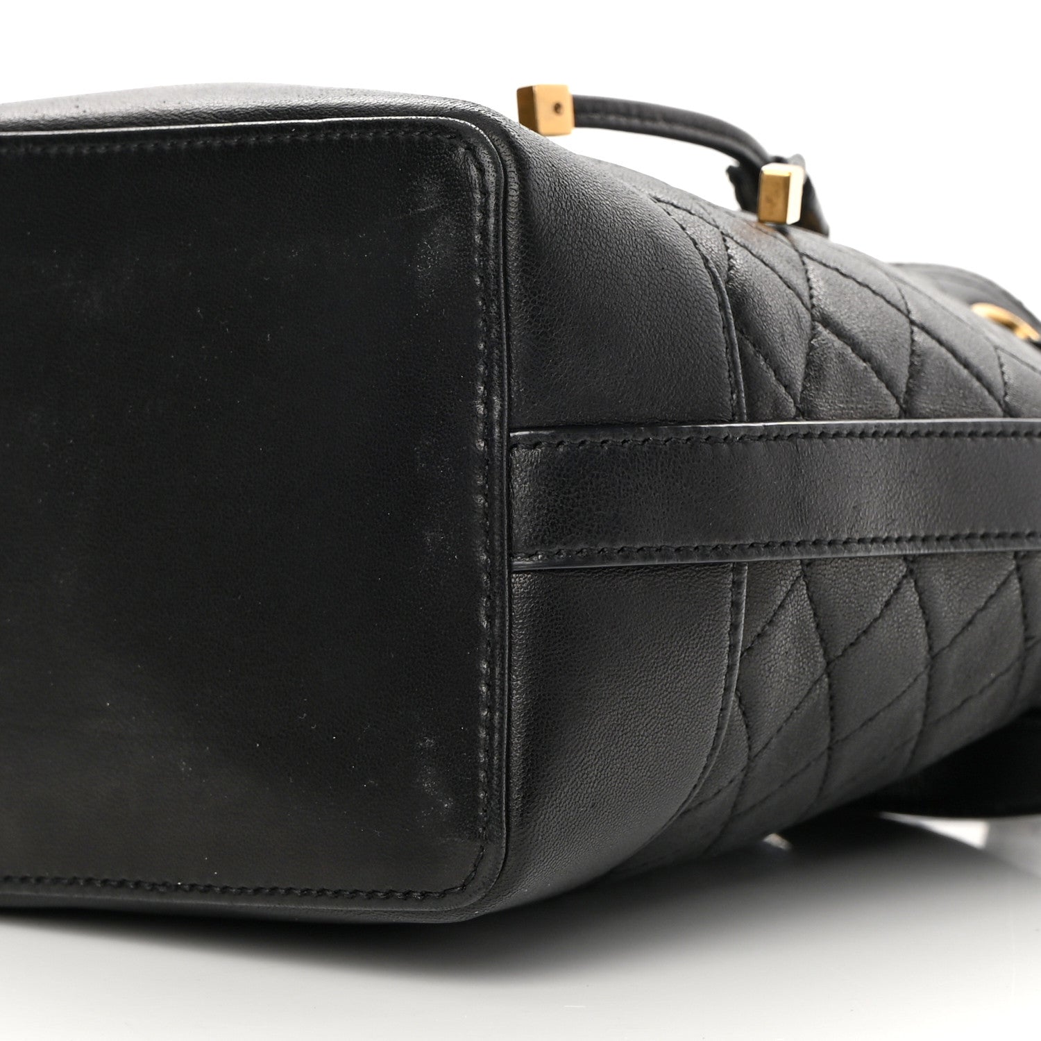 Saint Laurent Lambskin Quilted Small Emmanuelle Bucket Bag Black 10 of 10