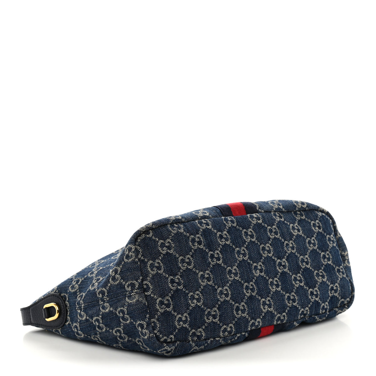 Gucci Denim GG Monogram Web Medium Vanity Blue 4 of 10