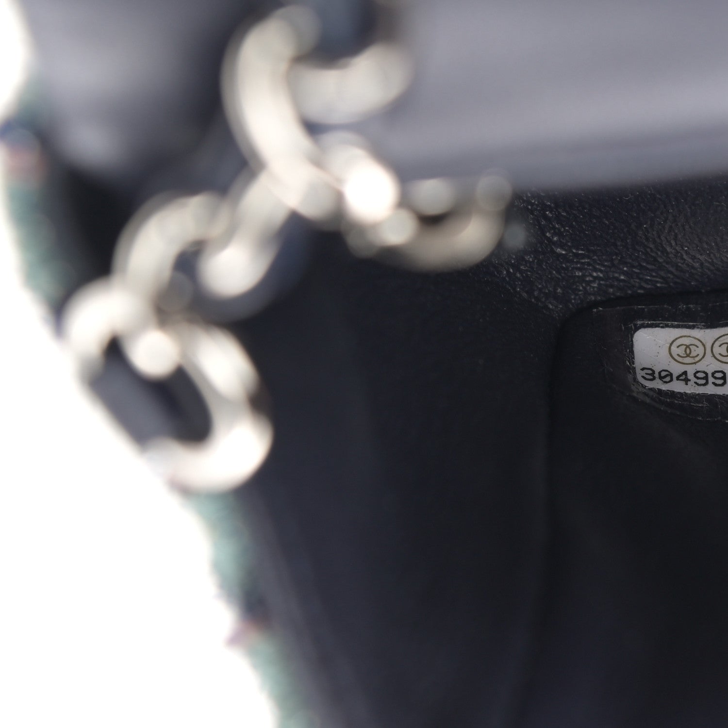 Chanel Tweed Quilted Mini Rectangular Flap Green Navy Dark Beige 6 of 10