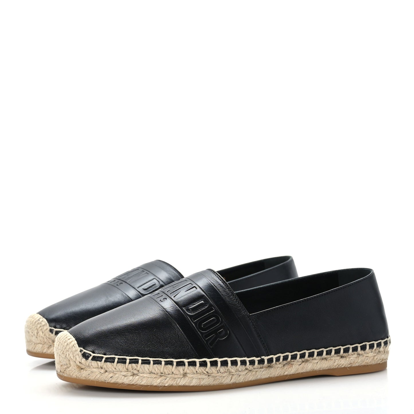Lambskin Granville Espadrilles 36 Black