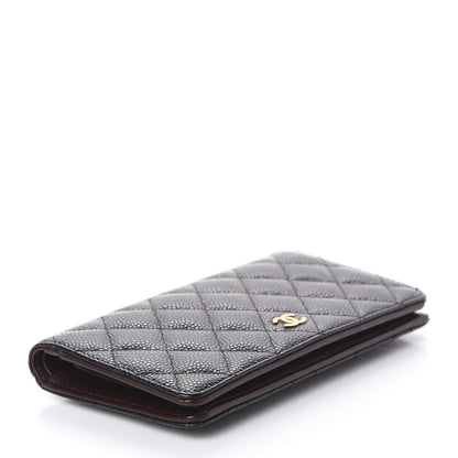 Chanel Caviar Quilted Yen Wallet Black 4 of 14