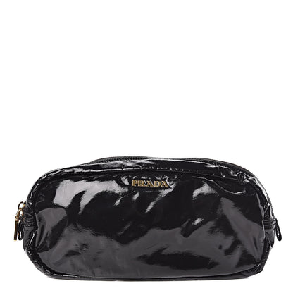 Prada Vernice Cosmetic Pouch Black 1 of 5