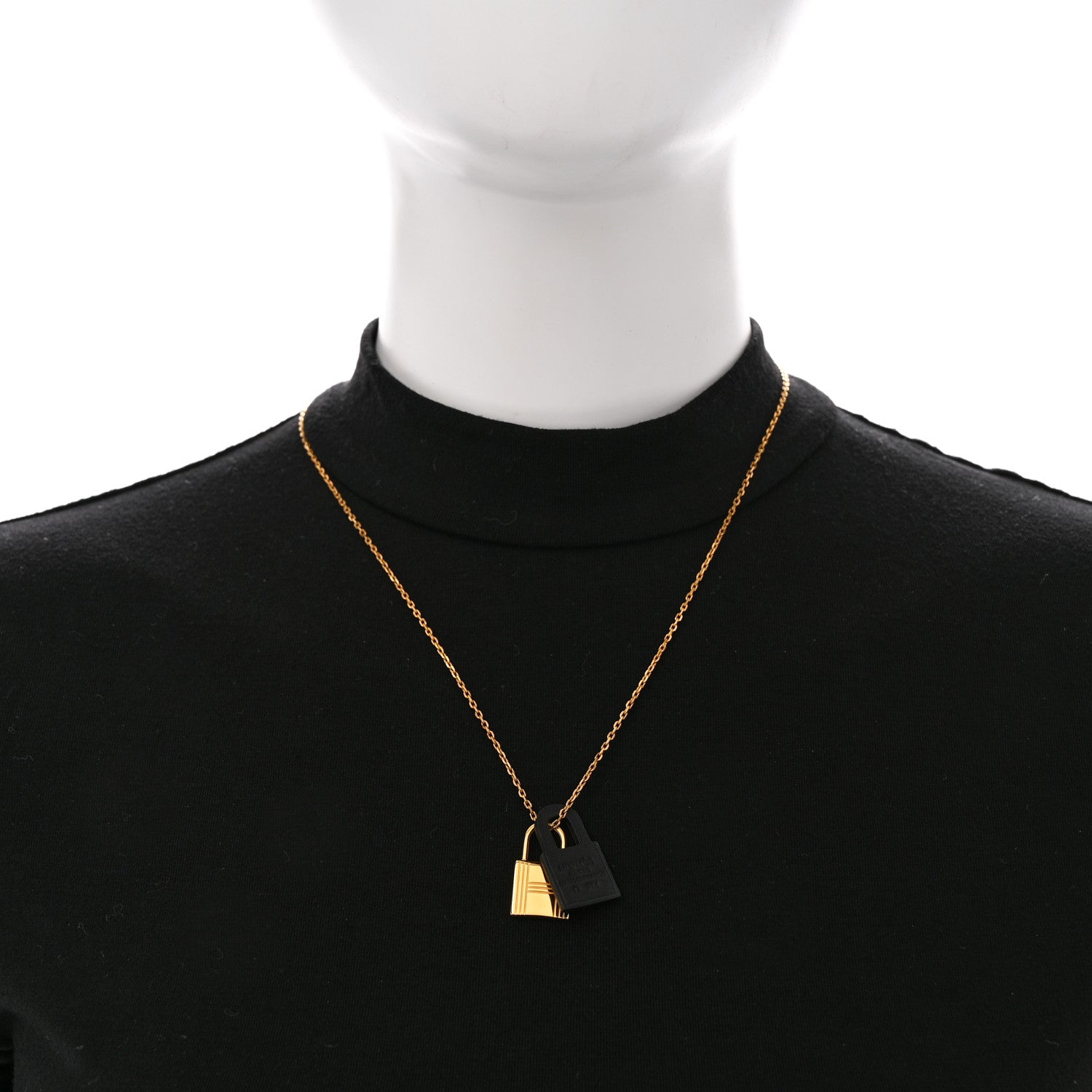Hermes Swift Small O'Kelly Pendant Necklace Black 2 of 6