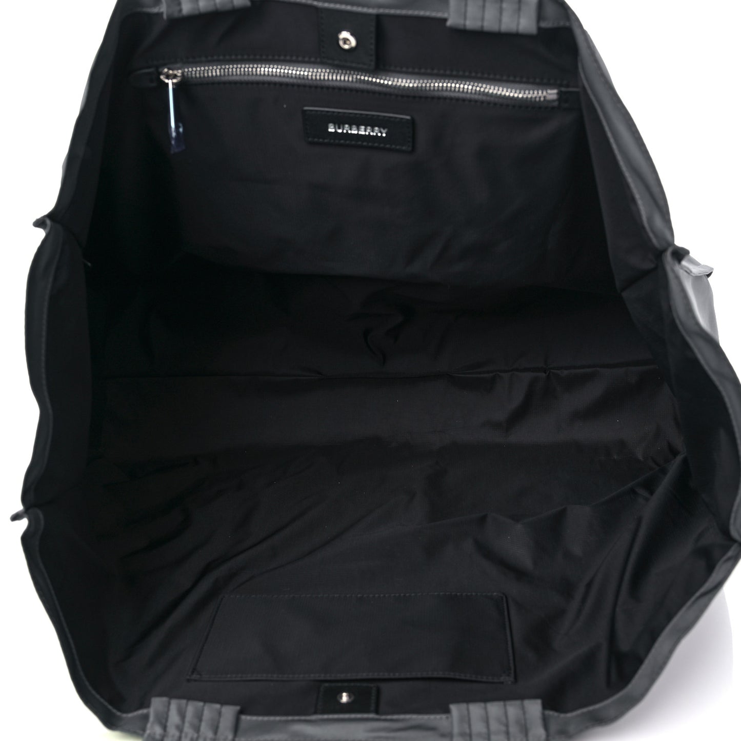 Nylon Logo Tote Bag Grey